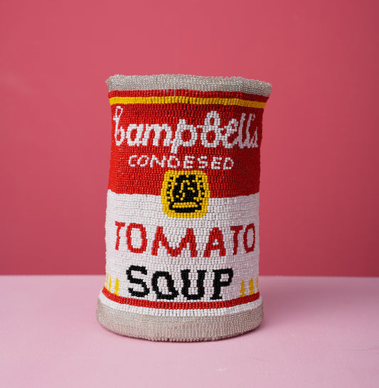 Beaded Campbell's Soup Art