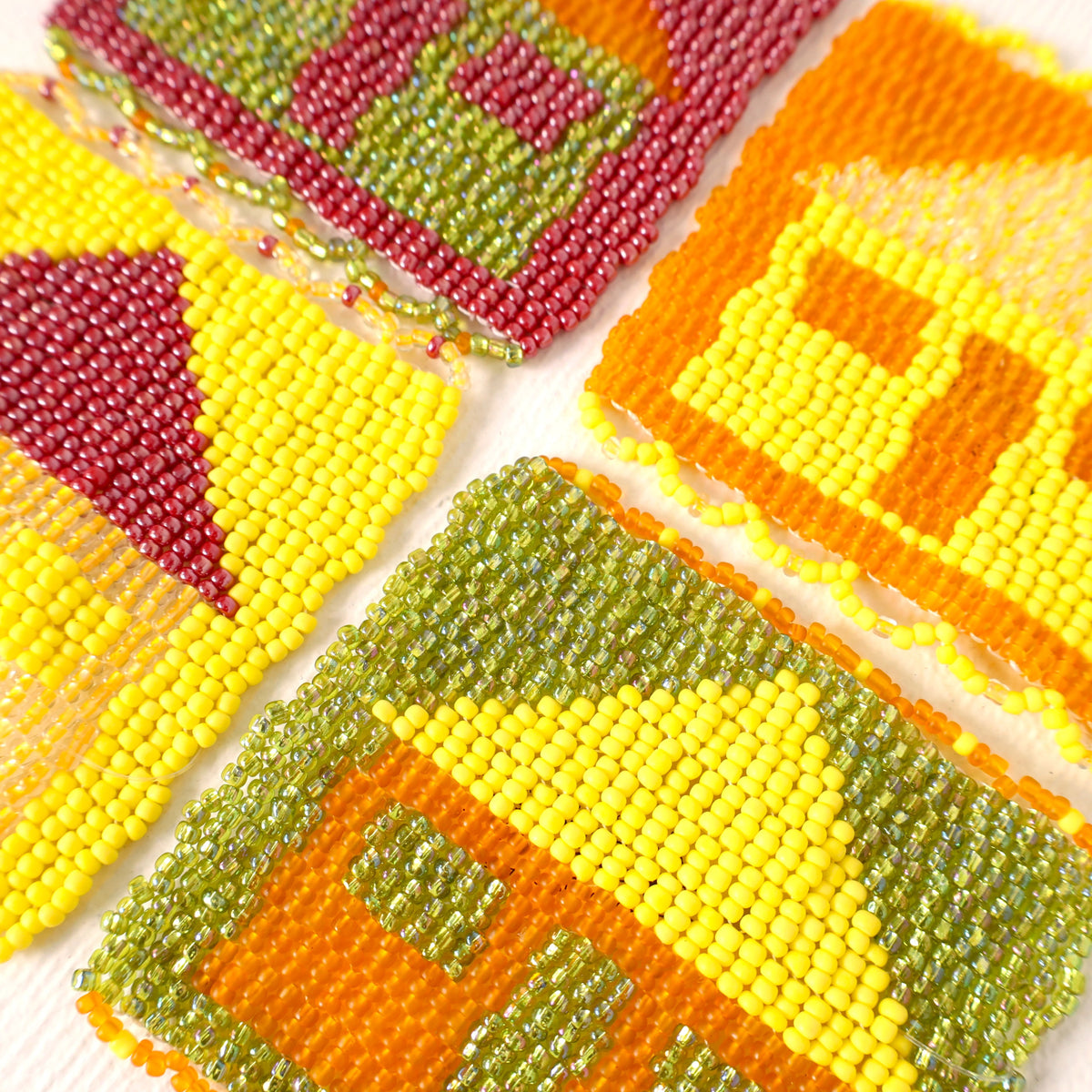 beaded coaster set