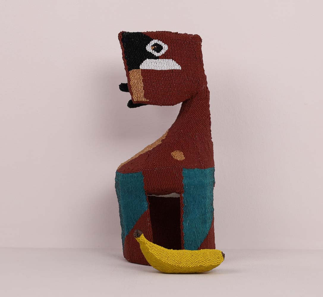 beaded contemporary sculpture