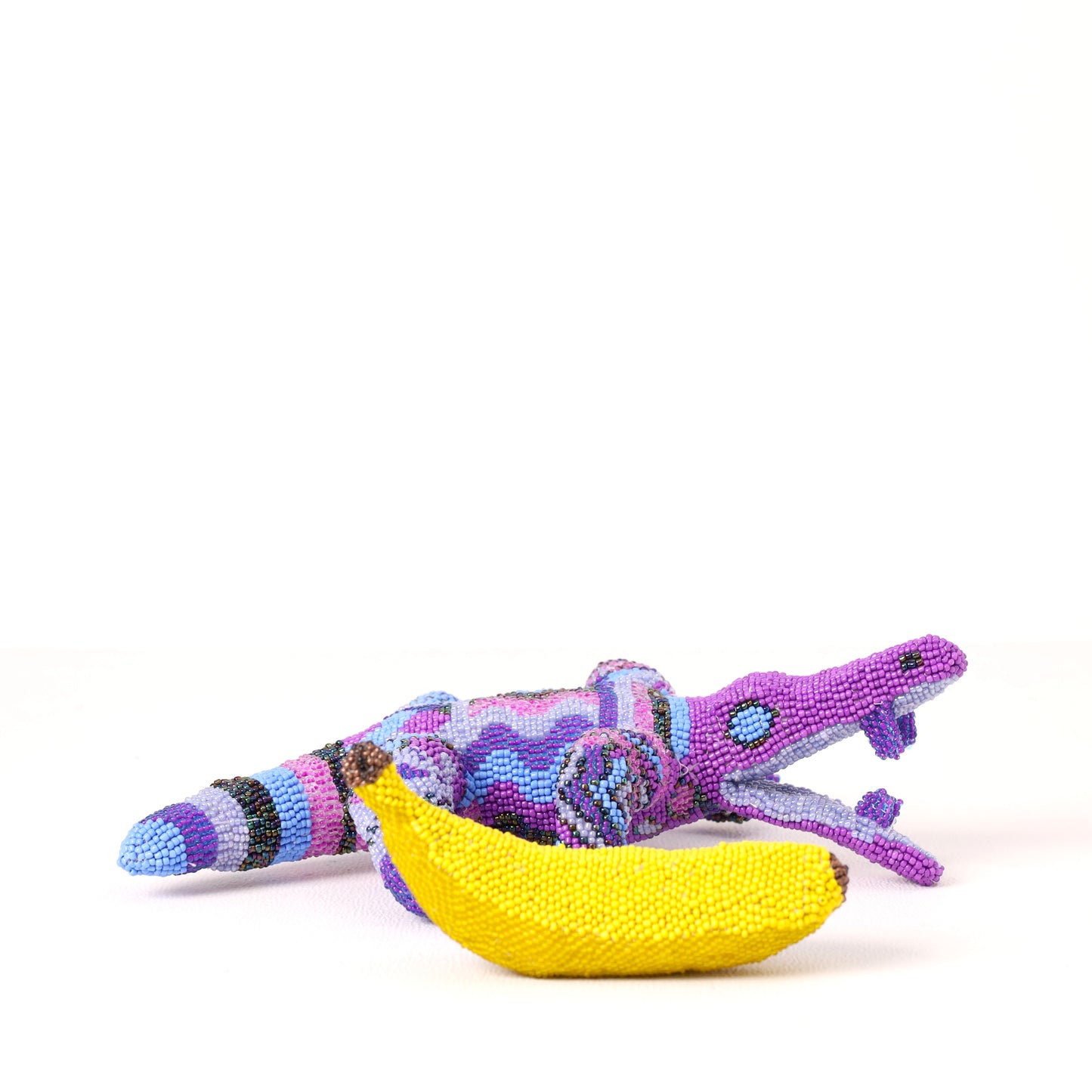 beaded crocodile art