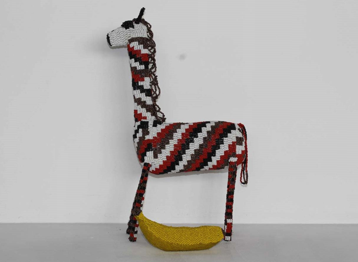 beaded giraffe art