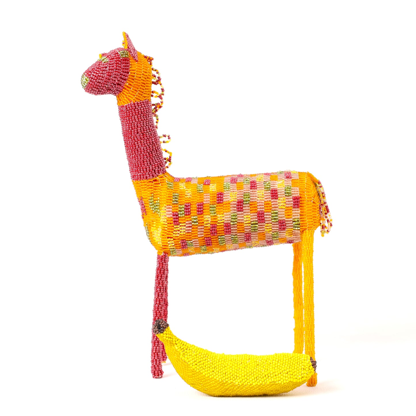 beaded giraffe art