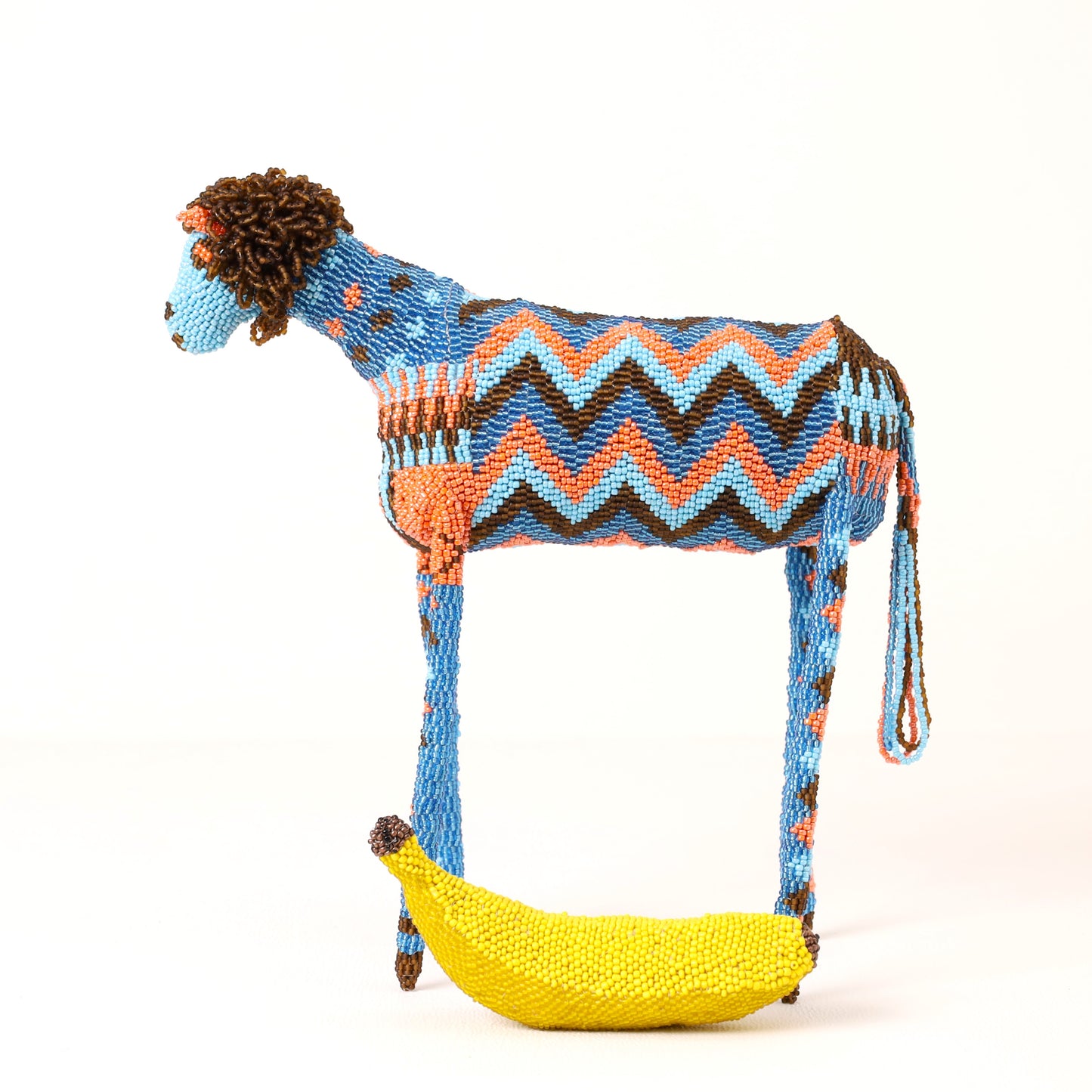 beaded lion art