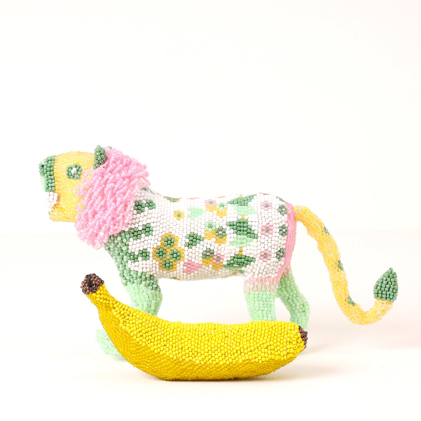 beaded lion art