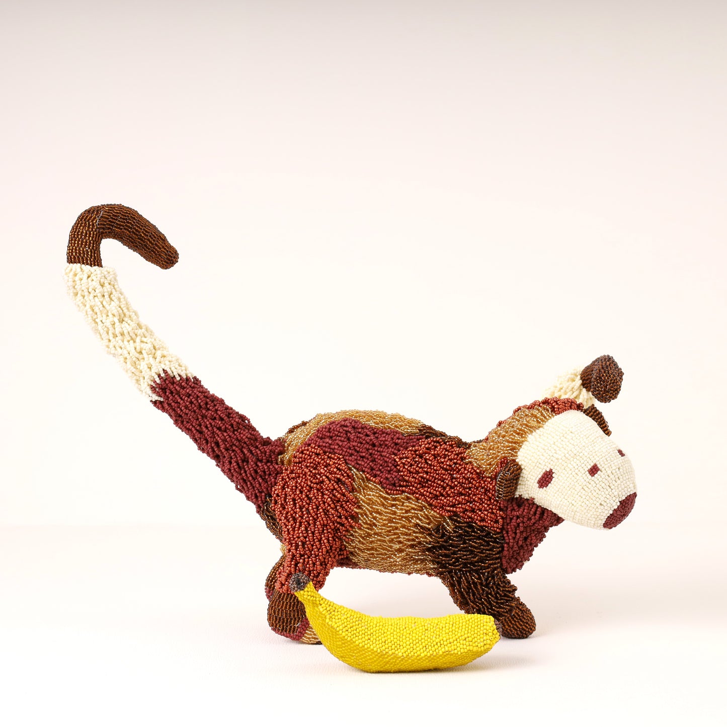 beaded monkey art