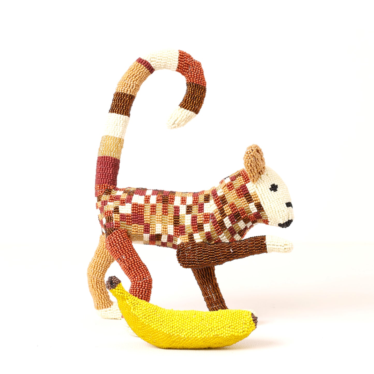 beaded monkey art