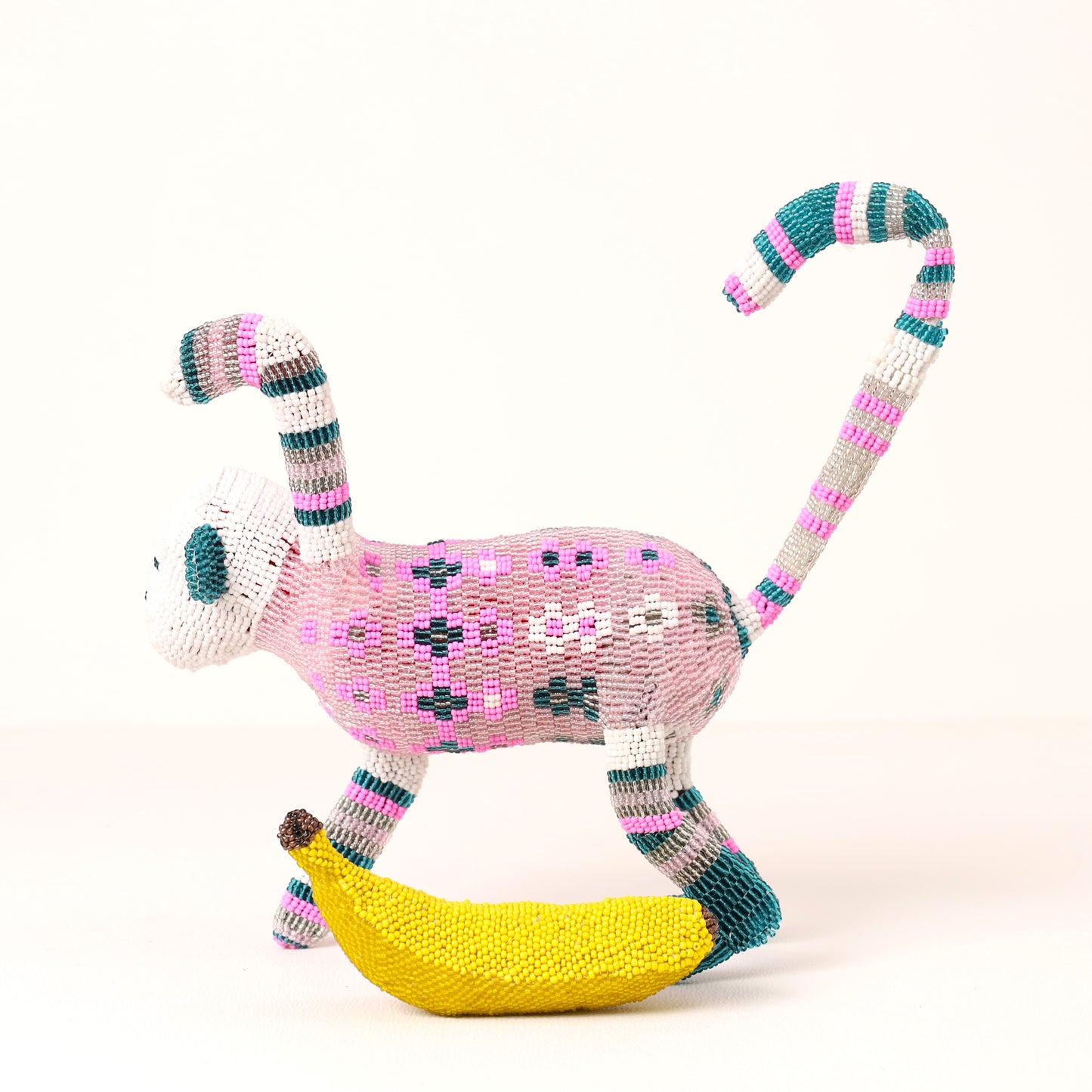 beaded monkey art