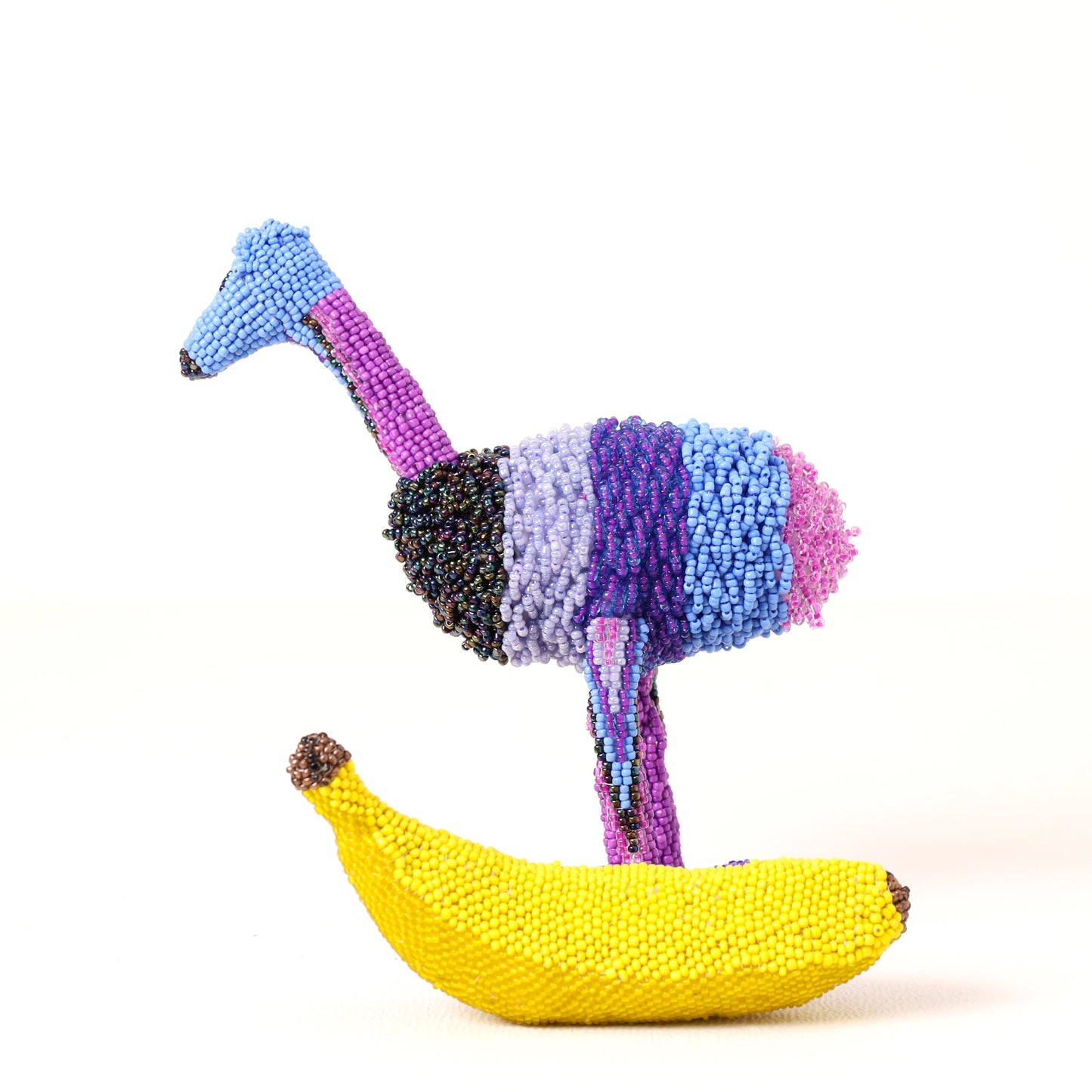 beaded ostrich art