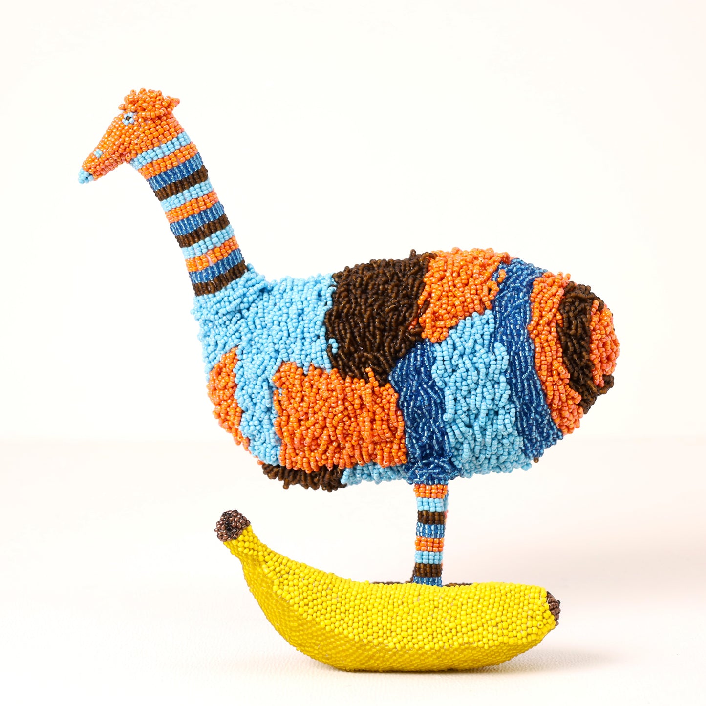 beaded ostrich art