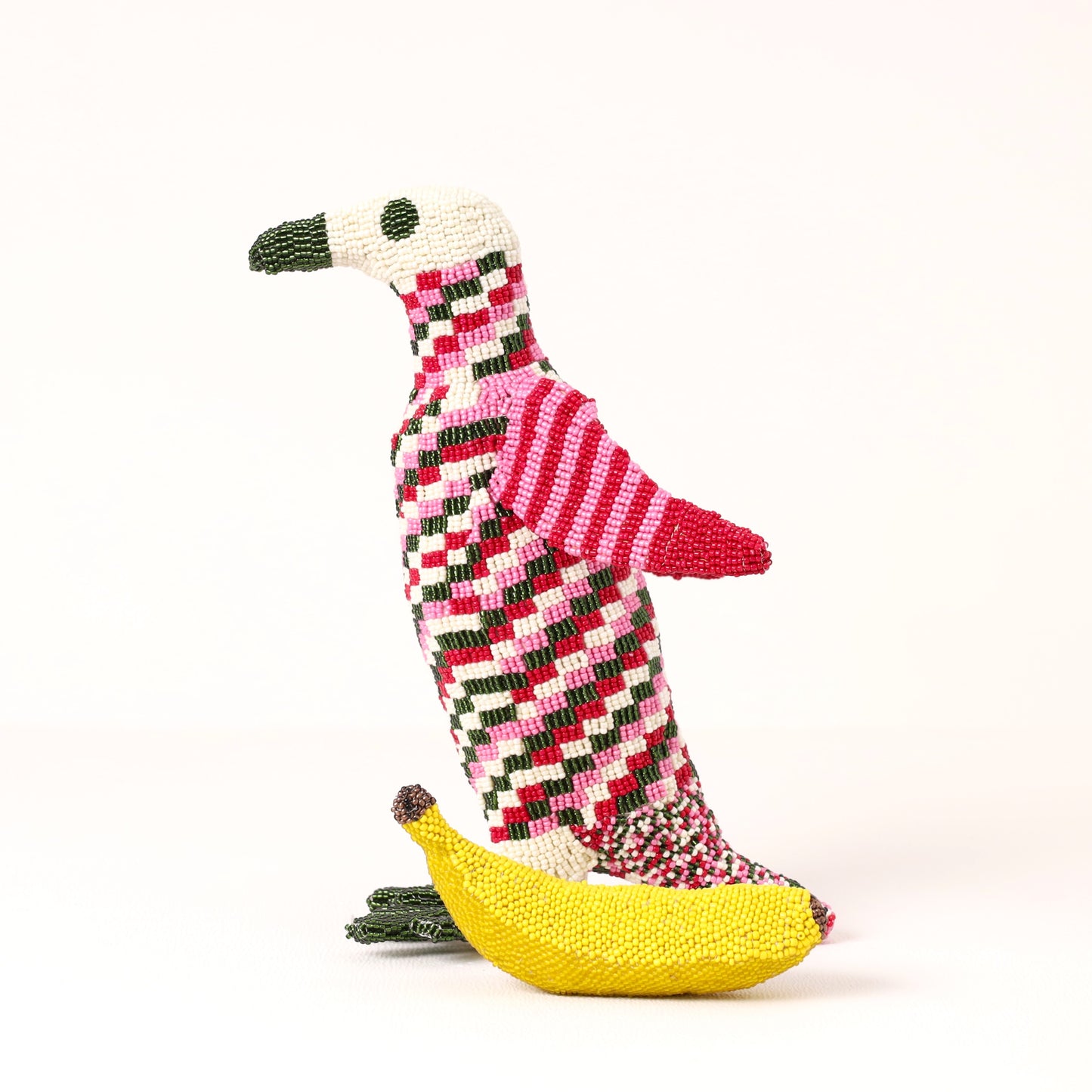beaded penguin art