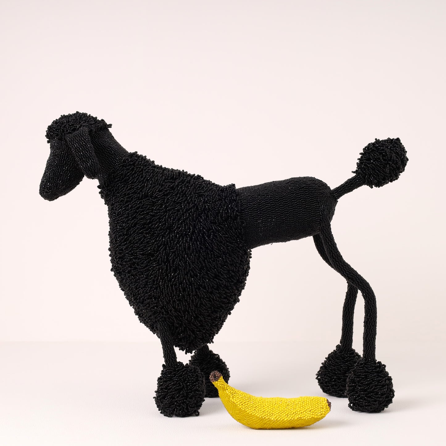 beaded poodle art