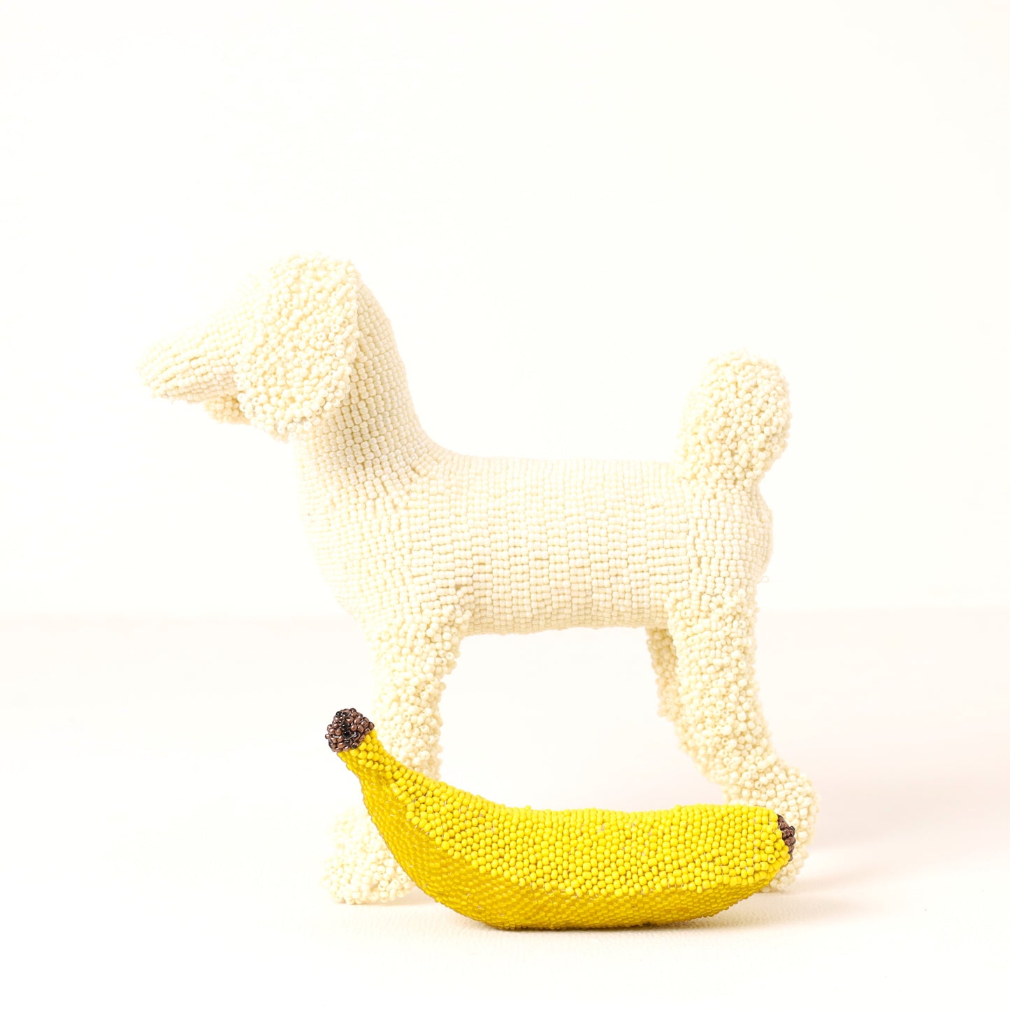 beaded poodle art
