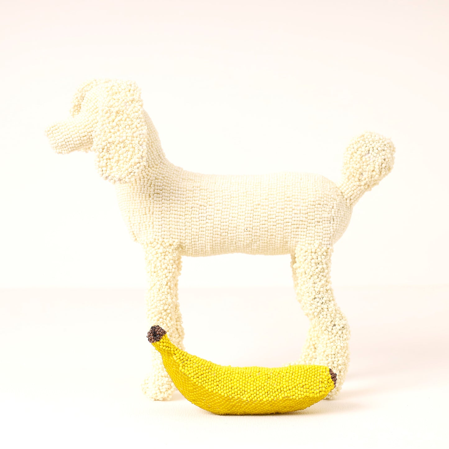 beaded poodle art