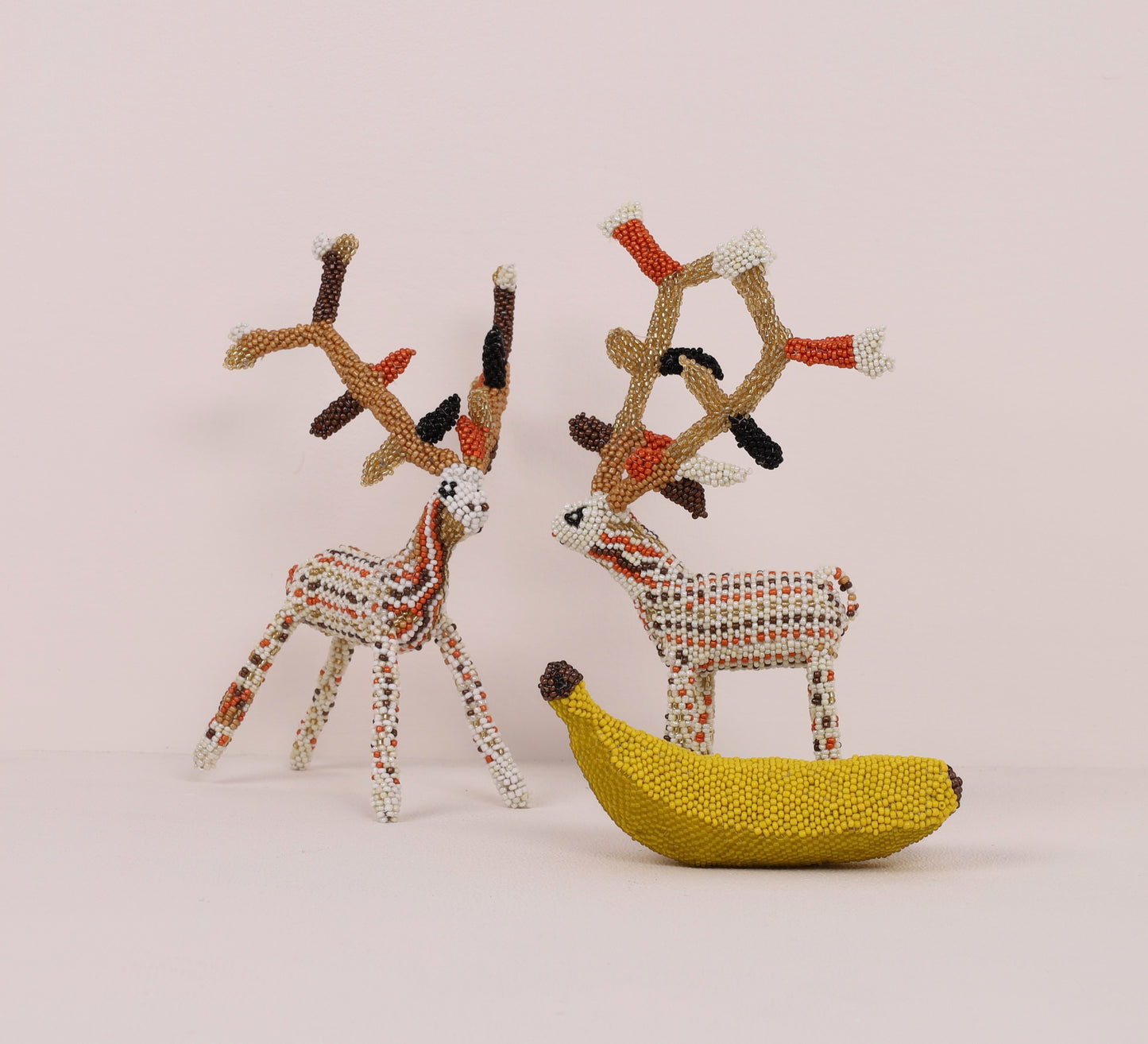 beaded reindeer art