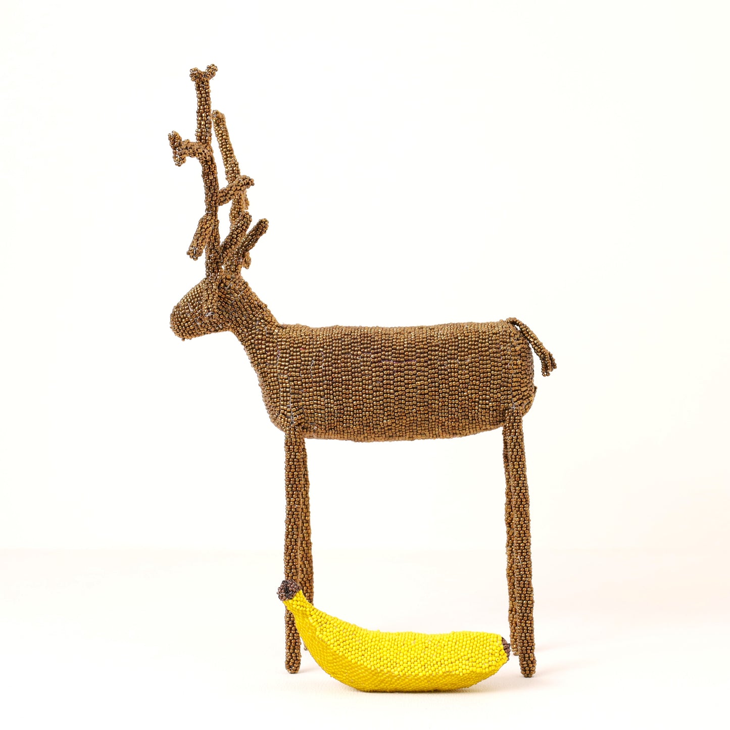 beaded reindeer art