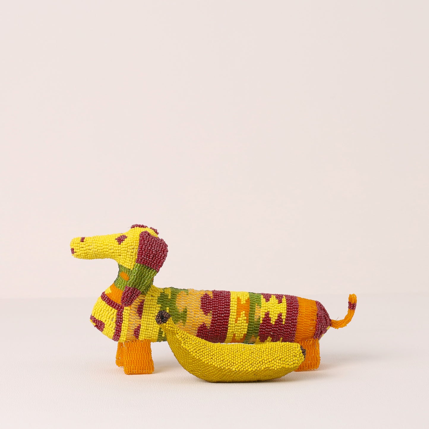 beaded dog art