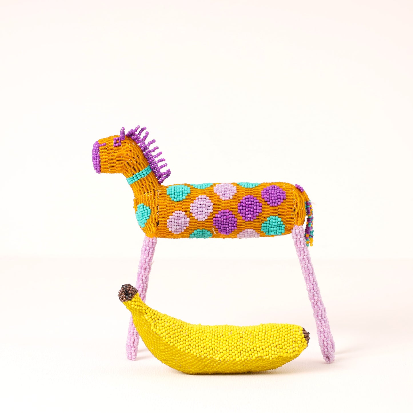 beaded zebra art