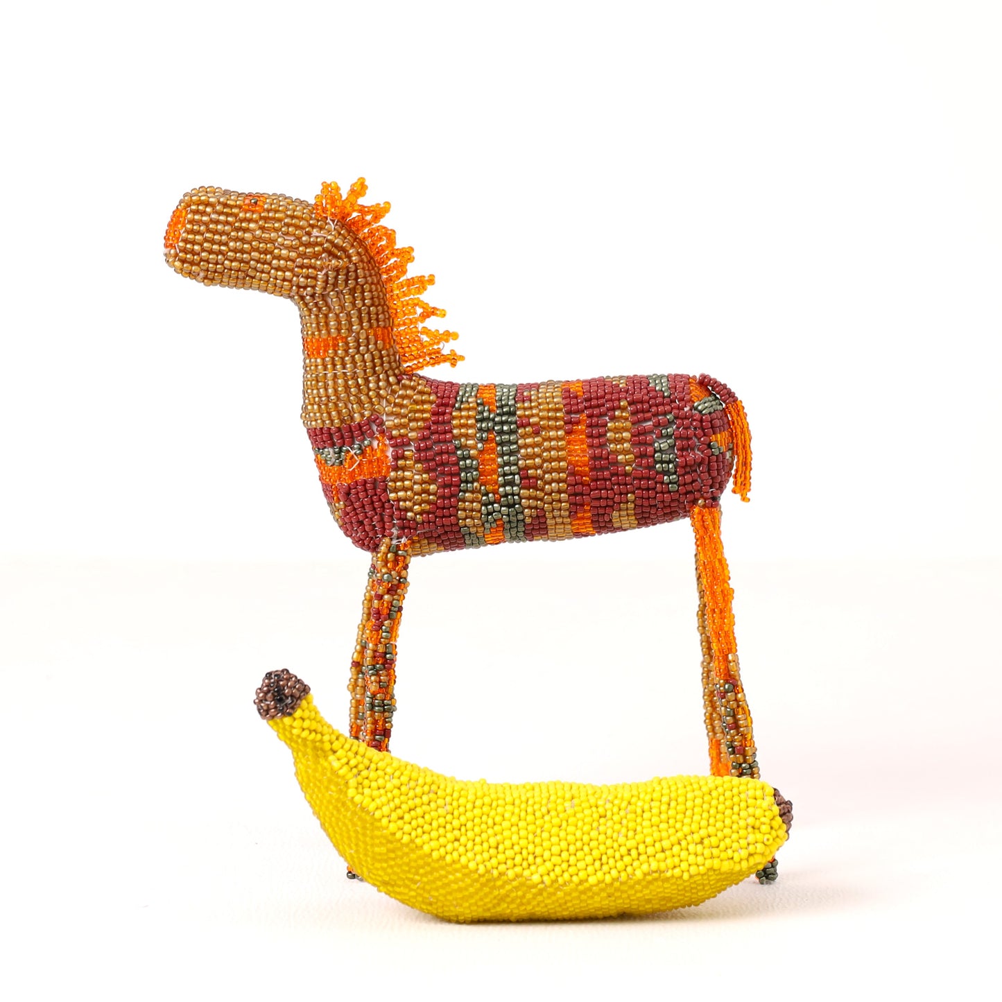 beaded zebra art