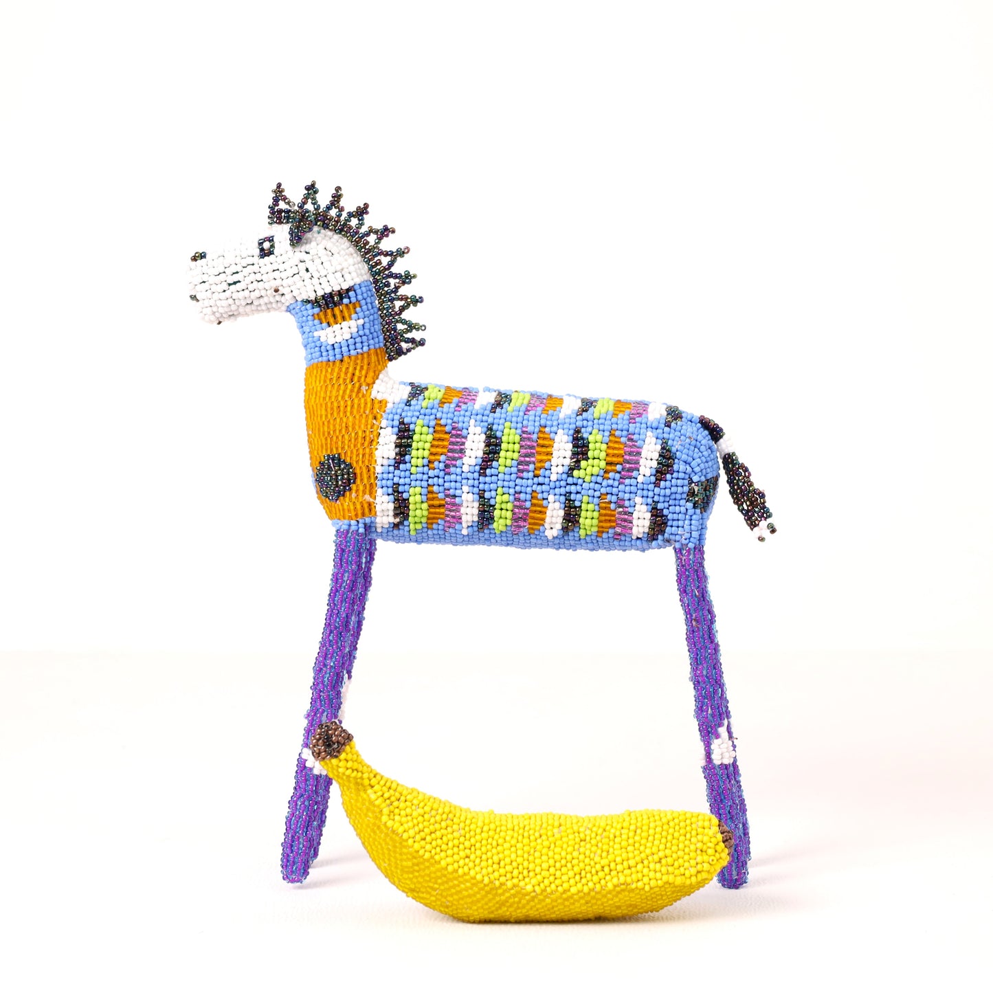 beaded zebra art