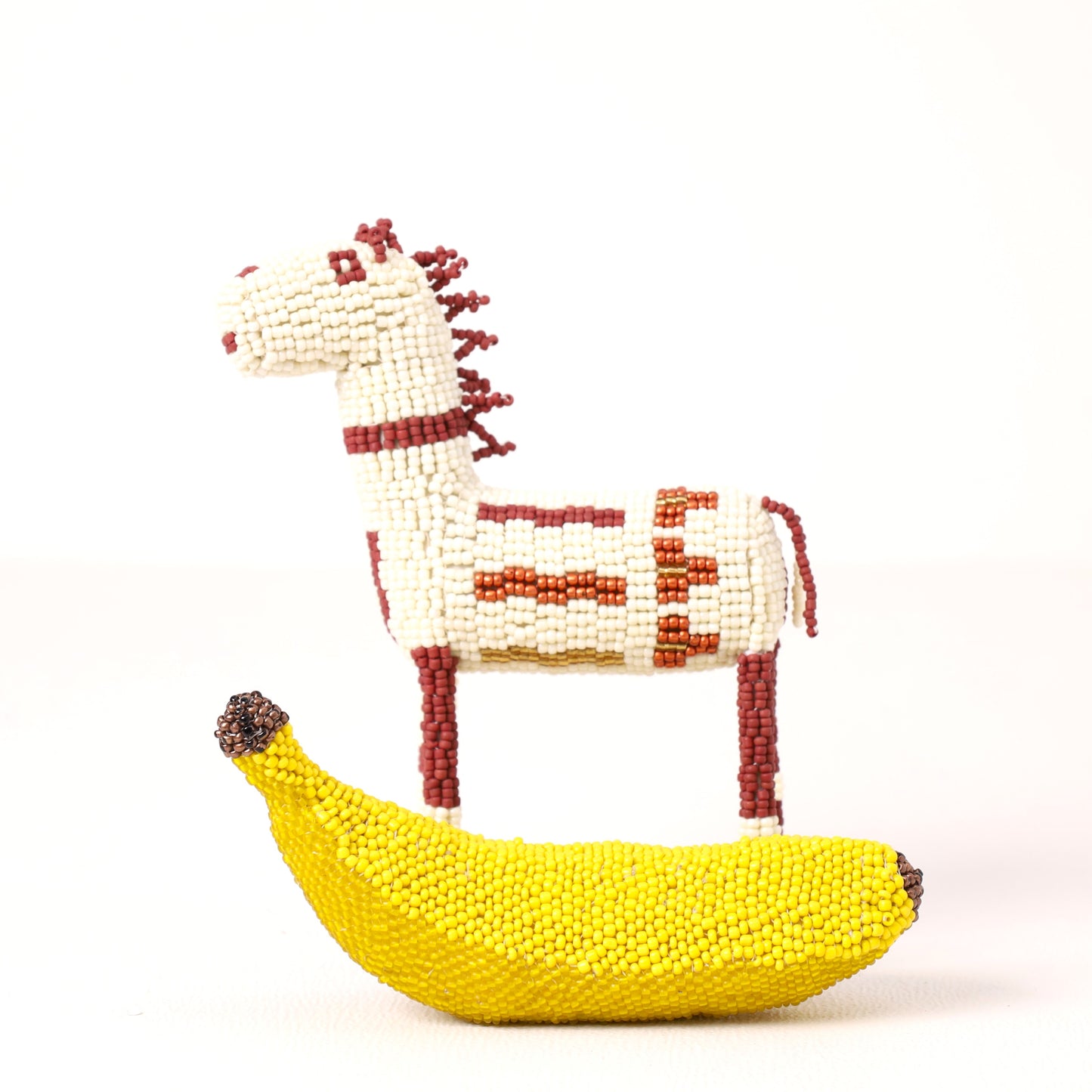 beaded zebra art