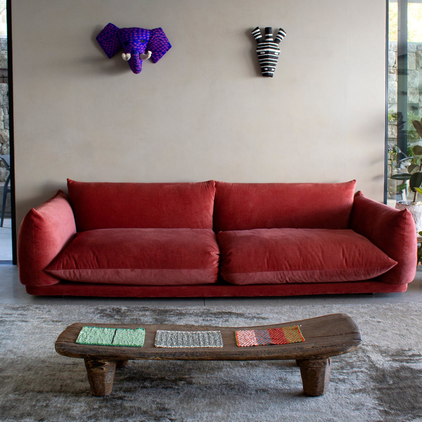 beaded wall-hanging elephant art