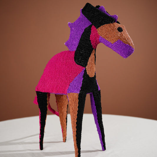beaded horse art
