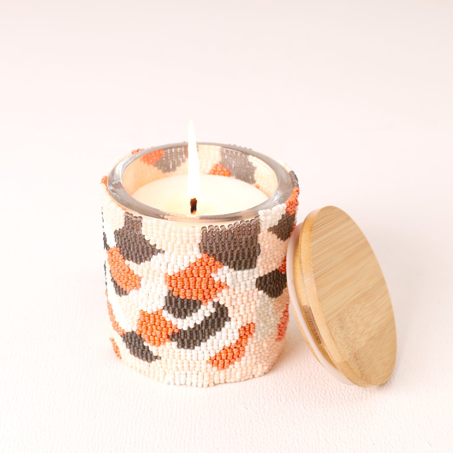 Handmade Beaded Luna Soy Candle