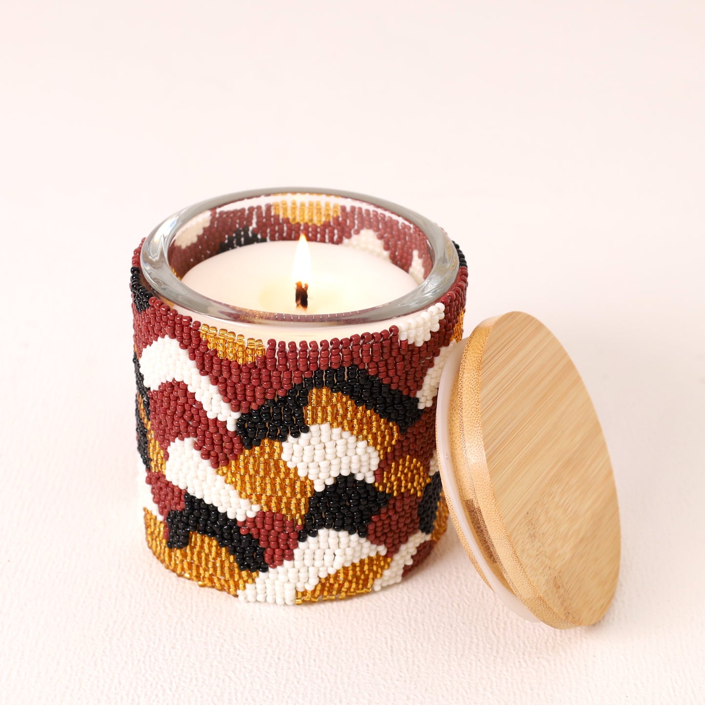 Handmade Beaded Luna Soy Candle
