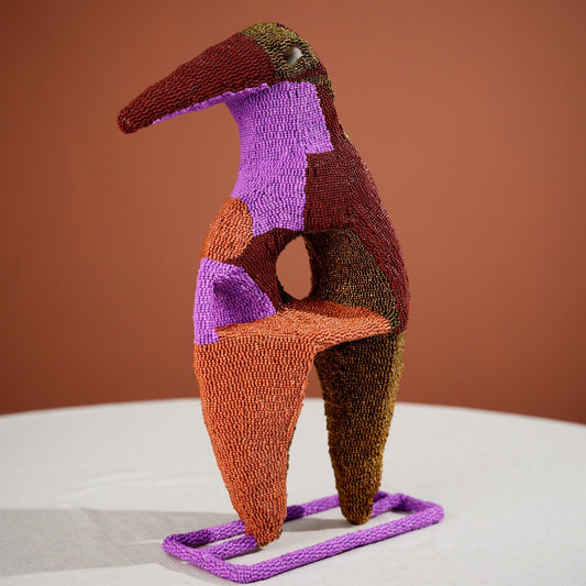 beaded bird art