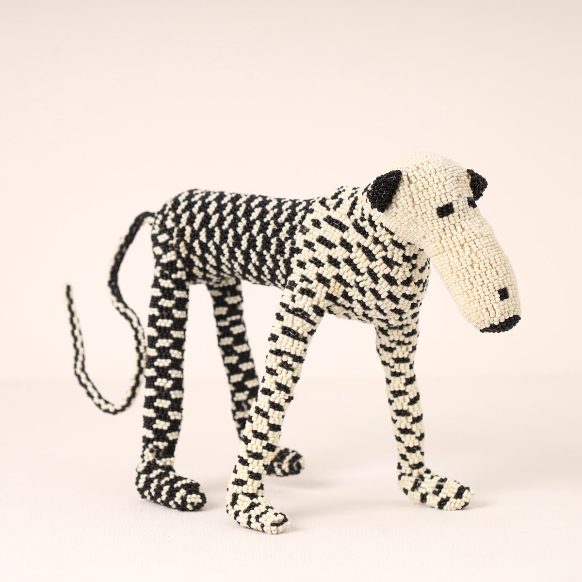 Handmade African beaded baboon sculpture