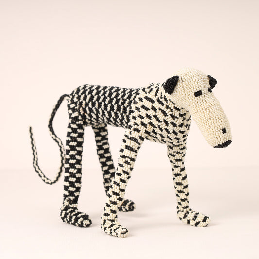 Handmade African beaded baboon sculpture