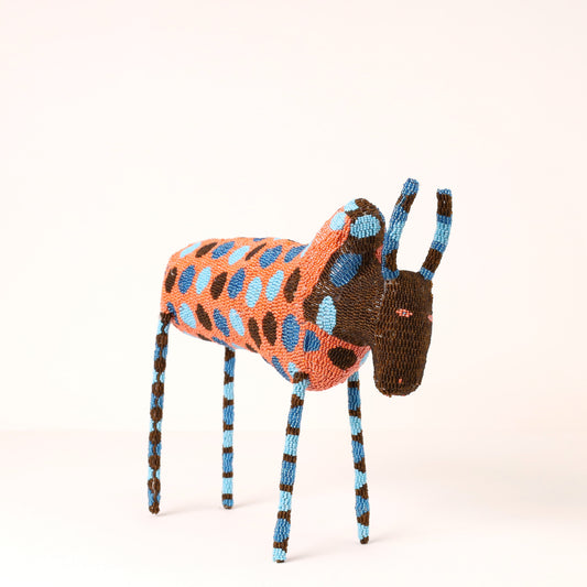 beaded bull art