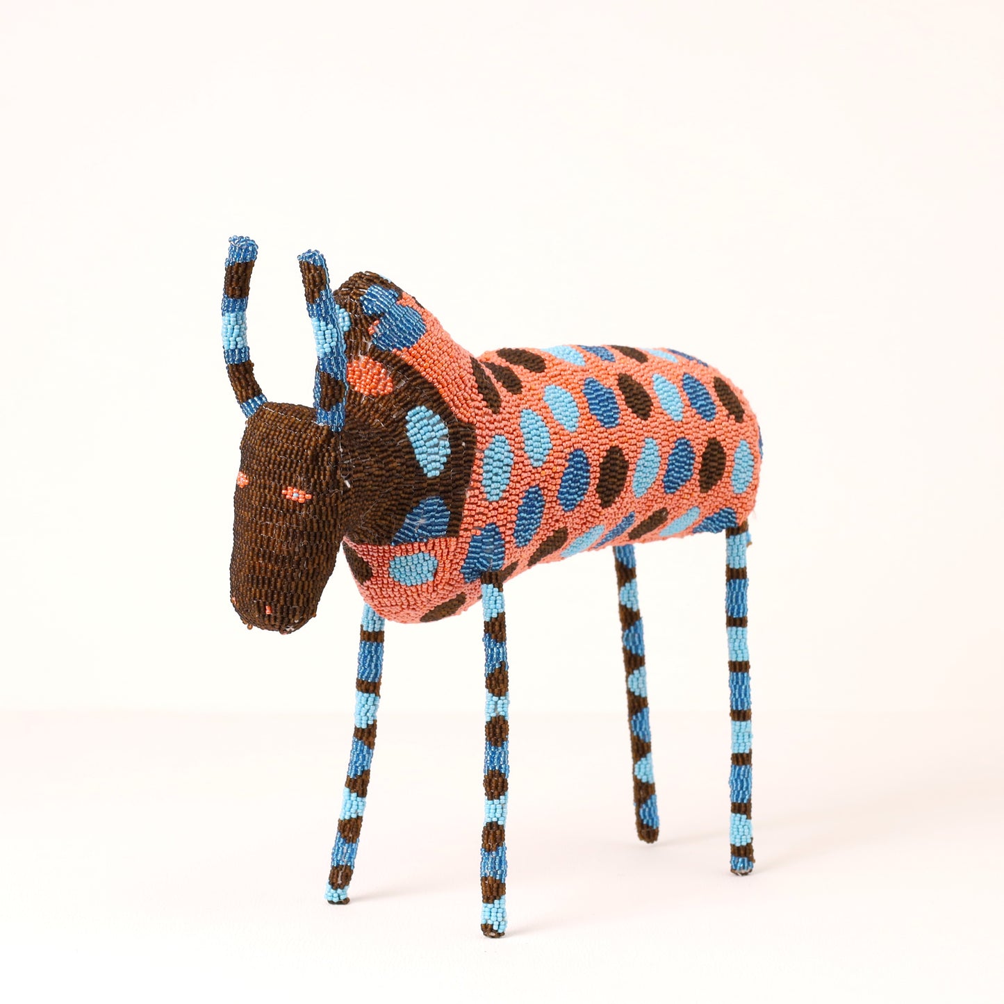 beaded bull art