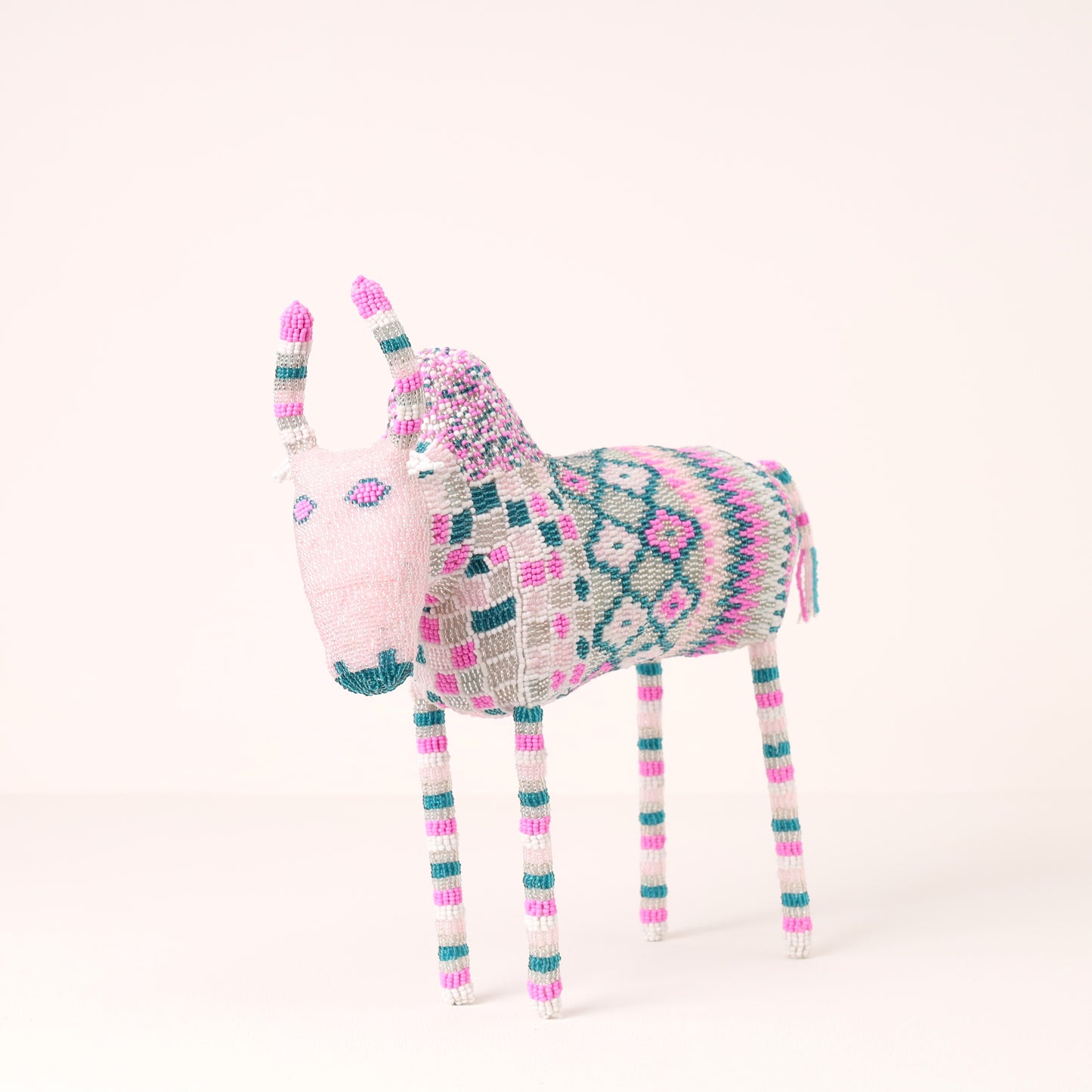 beaded bull art