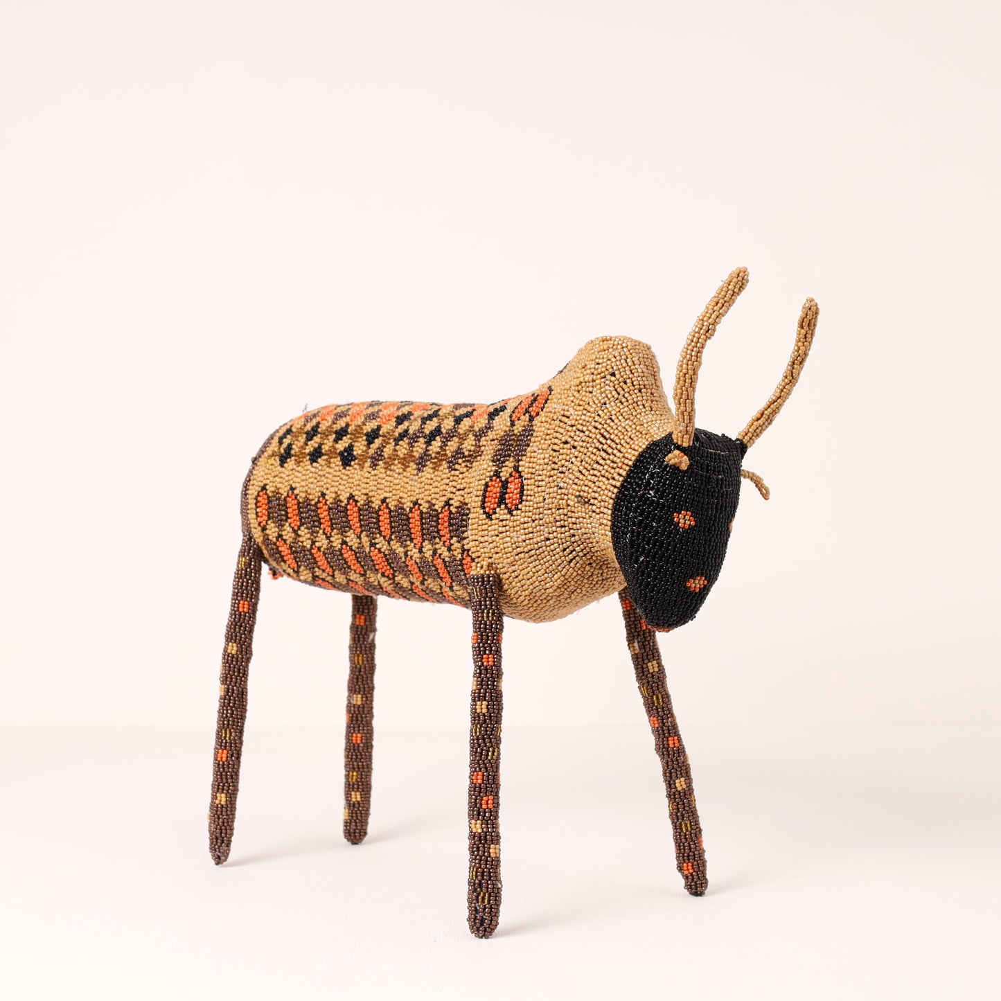 beaded bull art