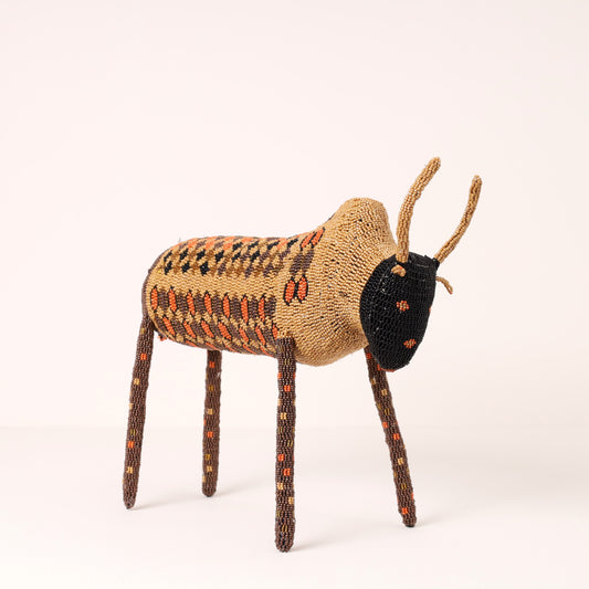 beaded bull art