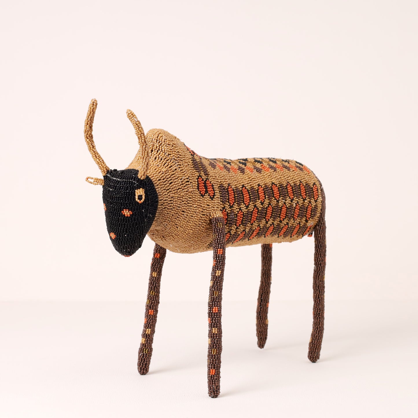 beaded bull art