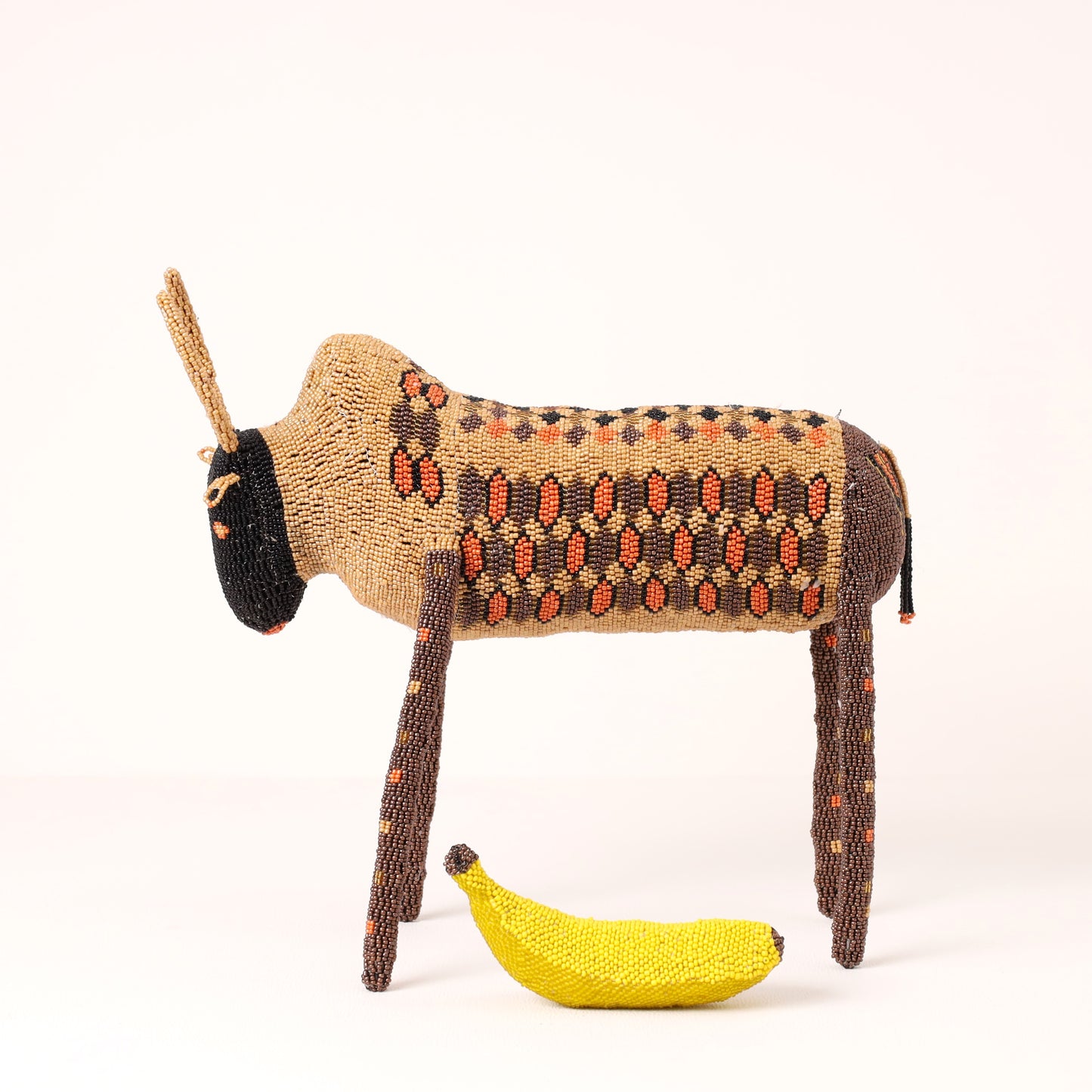 beaded bull art
