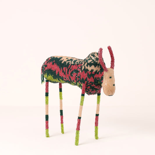 beaded bull art