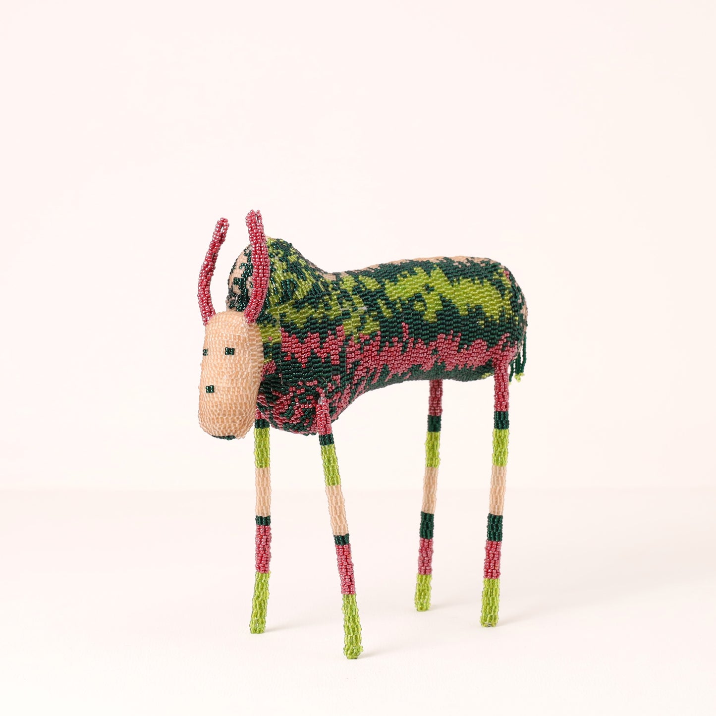 beaded bull art