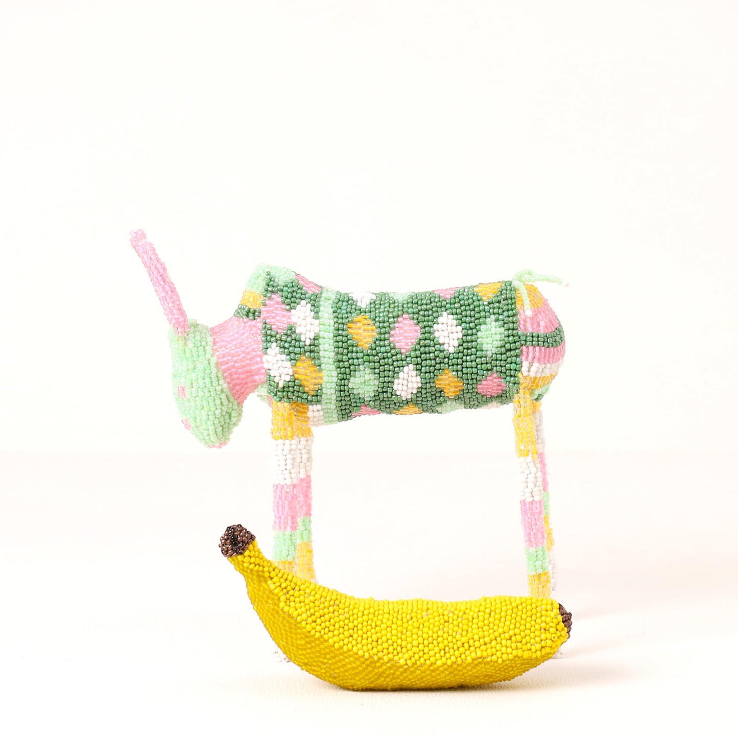 beaded bull art