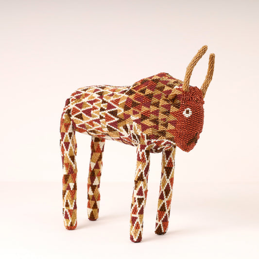 beaded bull art
