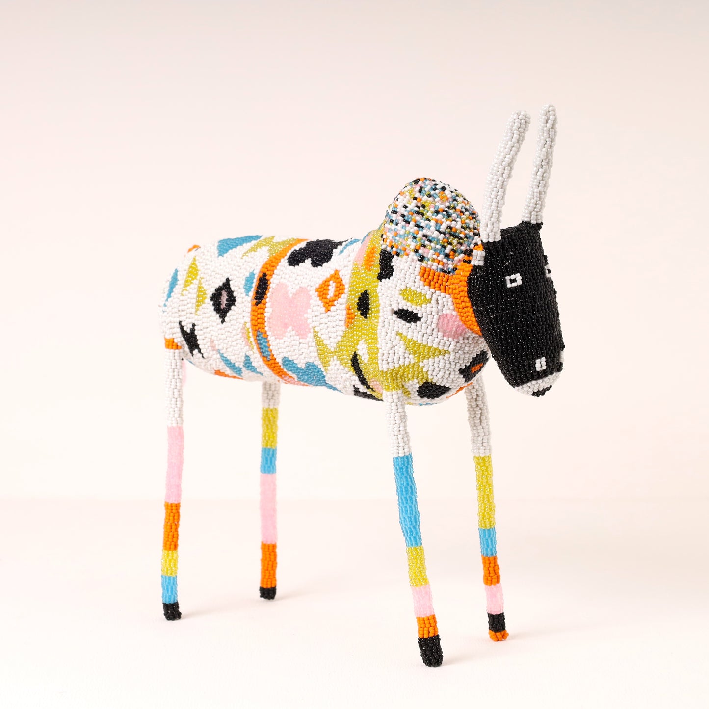 beaded bull art