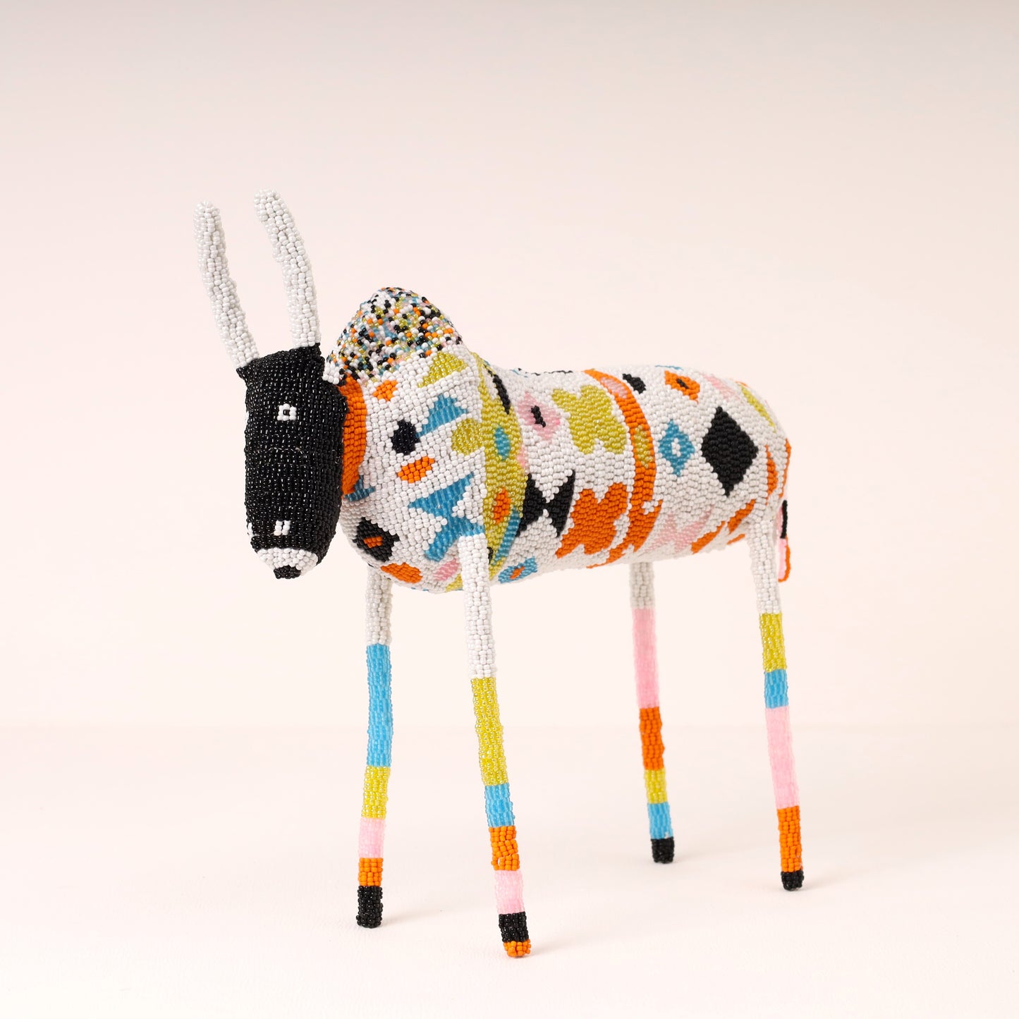 beaded bull art