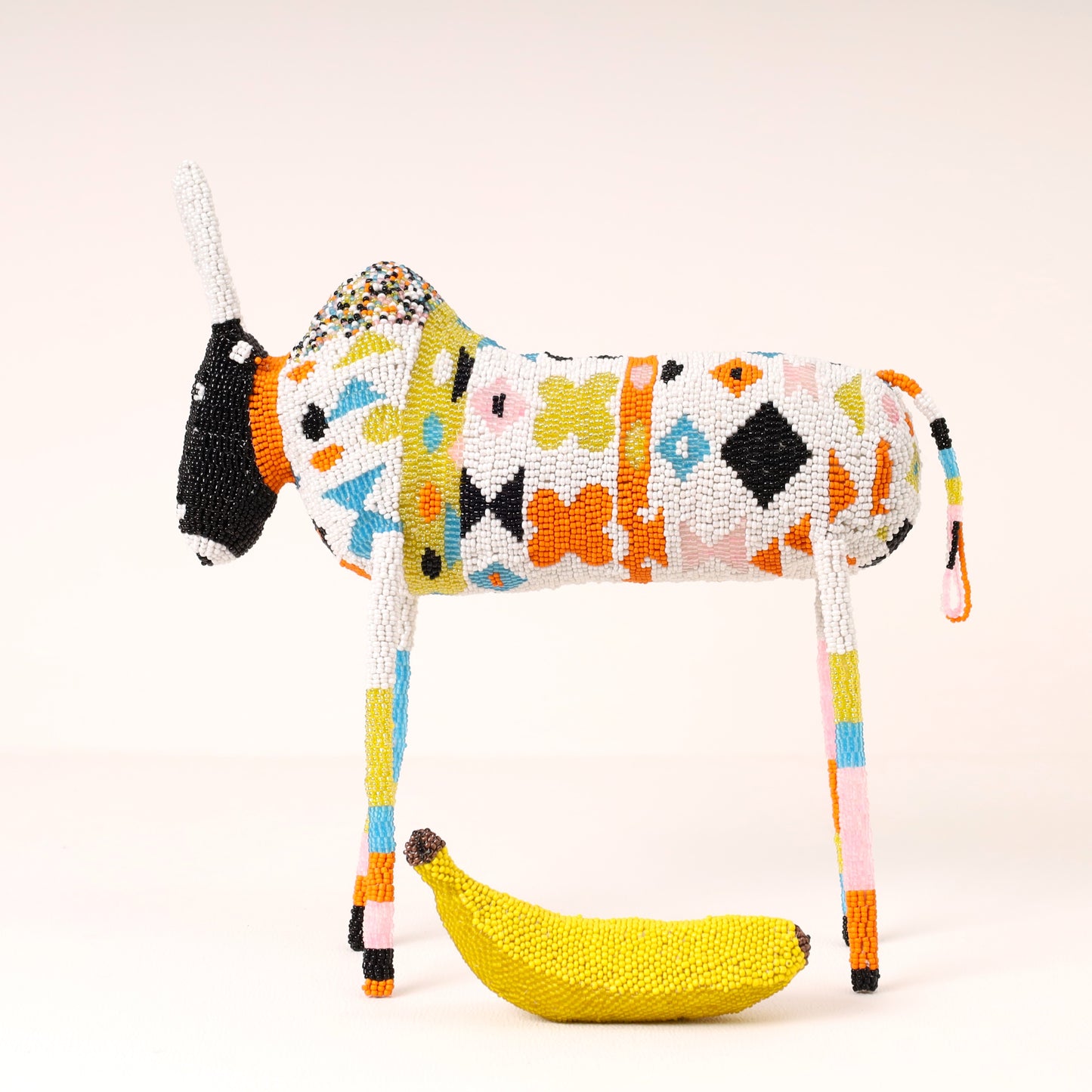 beaded bull art