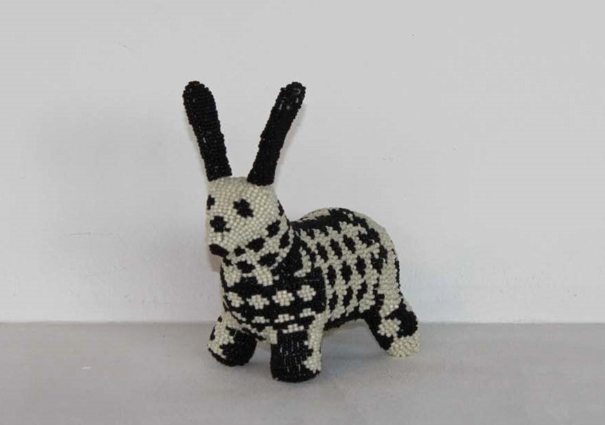 beaded bunny art