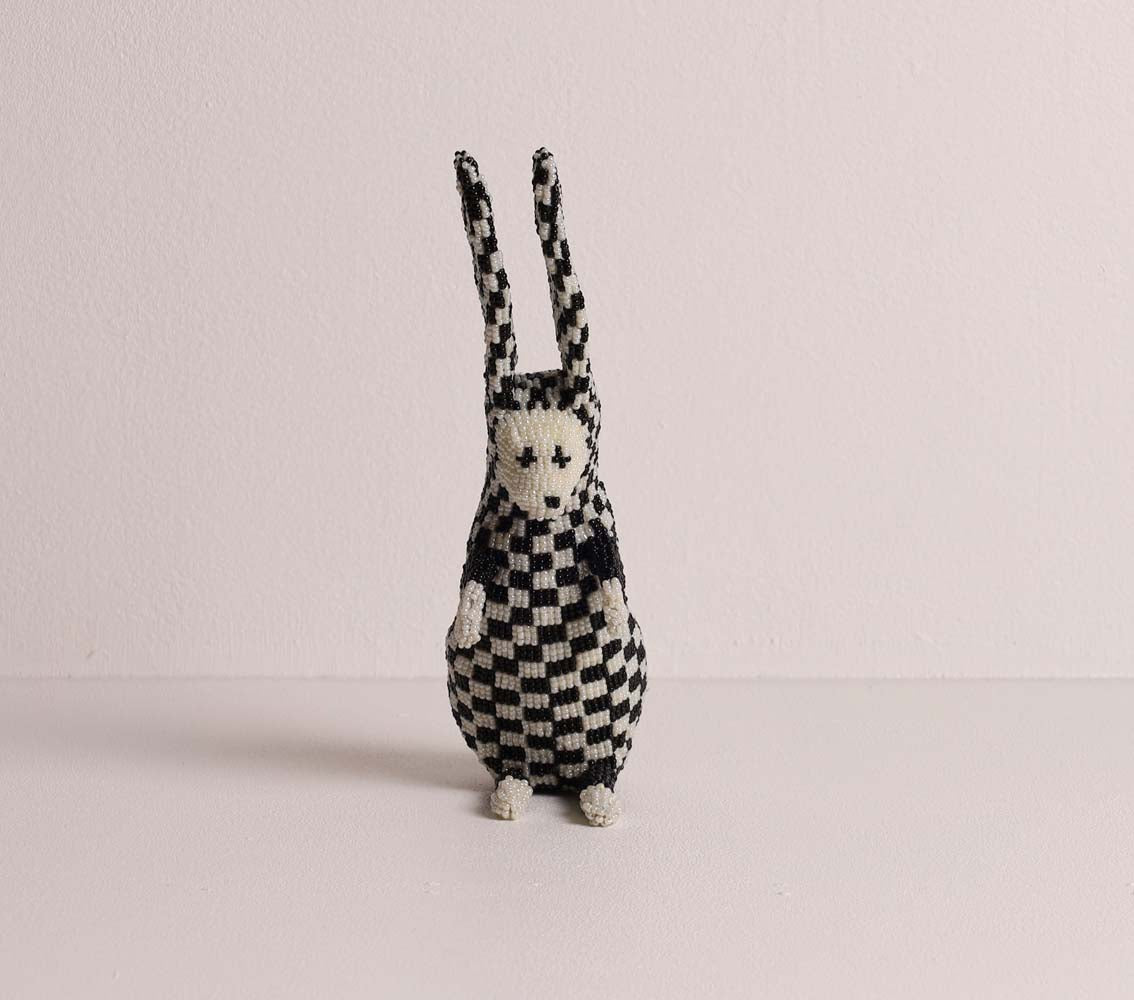 beaded bunny art