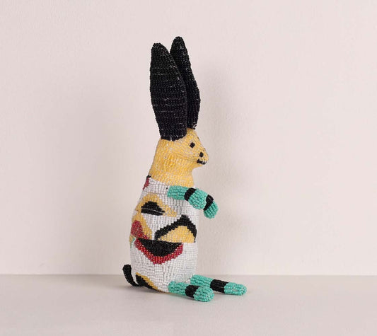 beaded bunny art