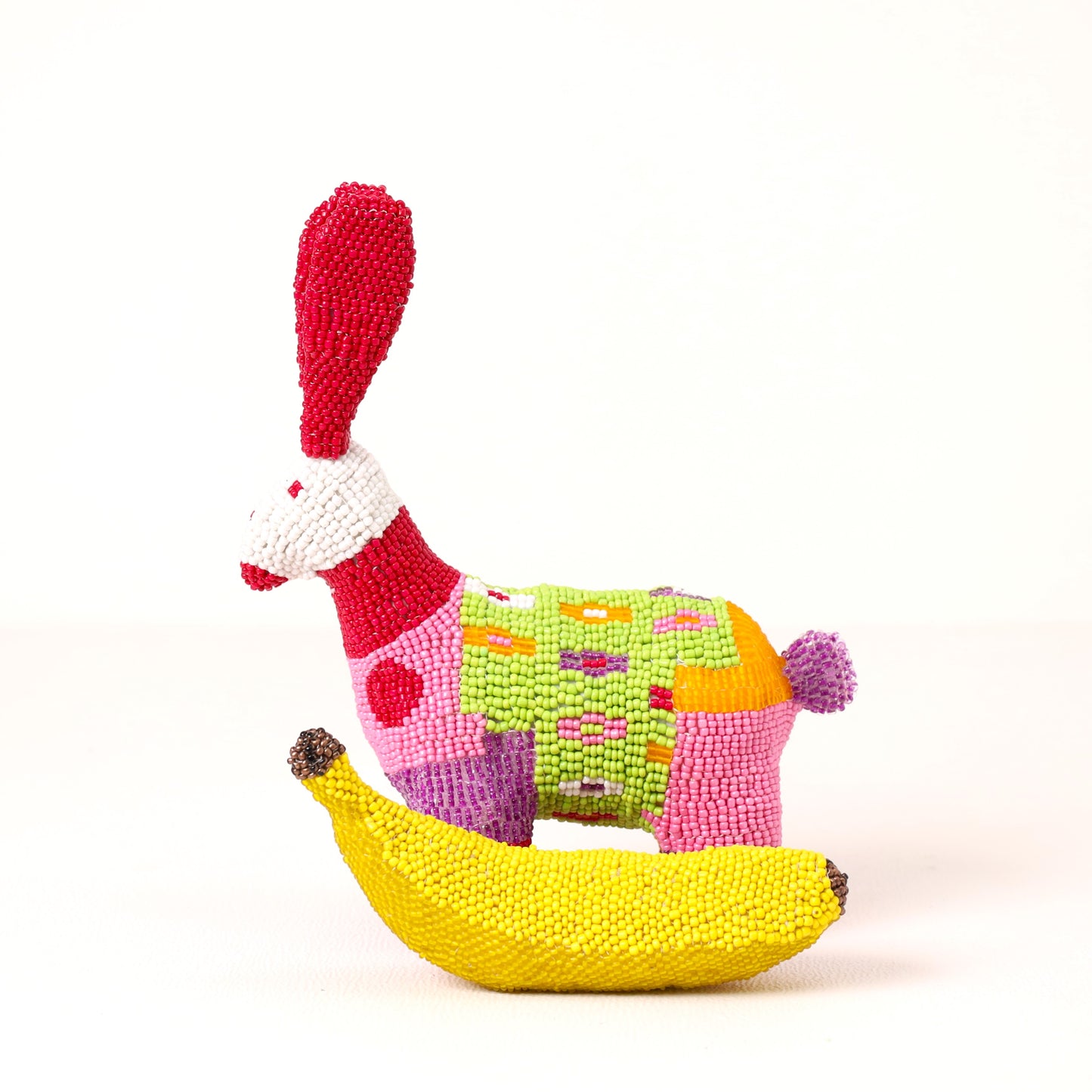 beaded bunny art