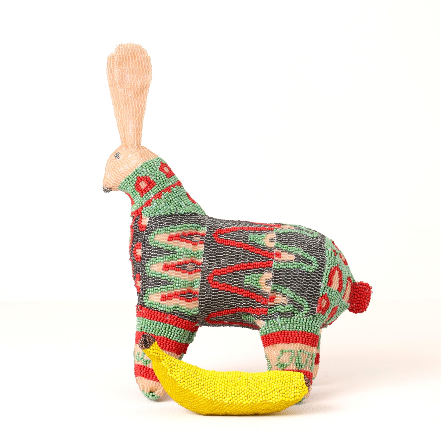 beaded bunny art